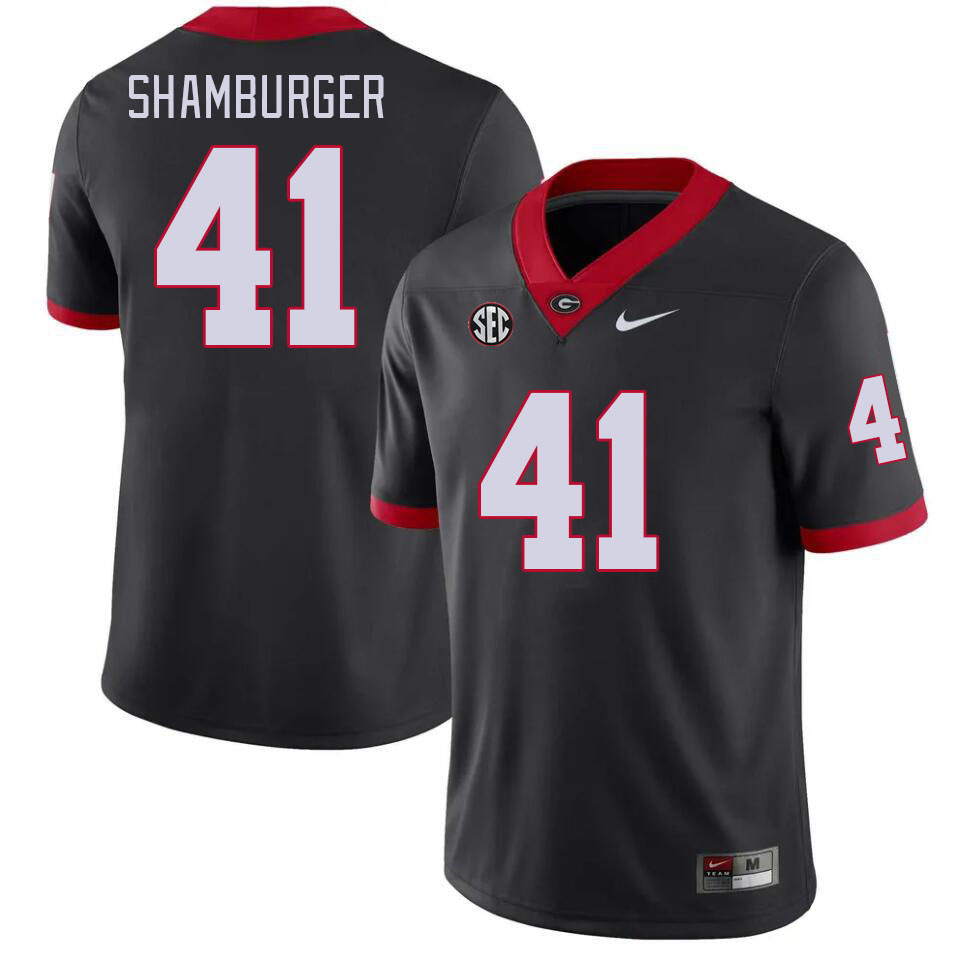 Georgia Bulldogs Men's Denton Shamburger #41 Black Stitched College UGA Football Jersey 23WR011QS